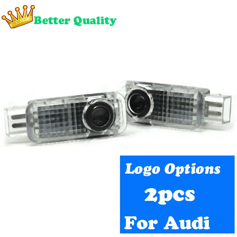 2X Led car door logo light For Audi a6 c6 c7 c8 a4 b7 b8 b9 q7 q5 R8 a3 sline RS s Door Projector Logo Laser Accessories | Автомобили и