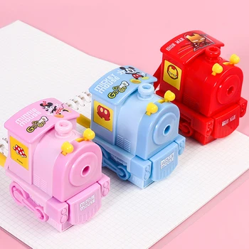 

1 Pcs Novelty Pencil Sharpener Cartoon Train Head Manual Pencil Sharpener Kawaii Stationery for Kids Gift Classroom Supplies
