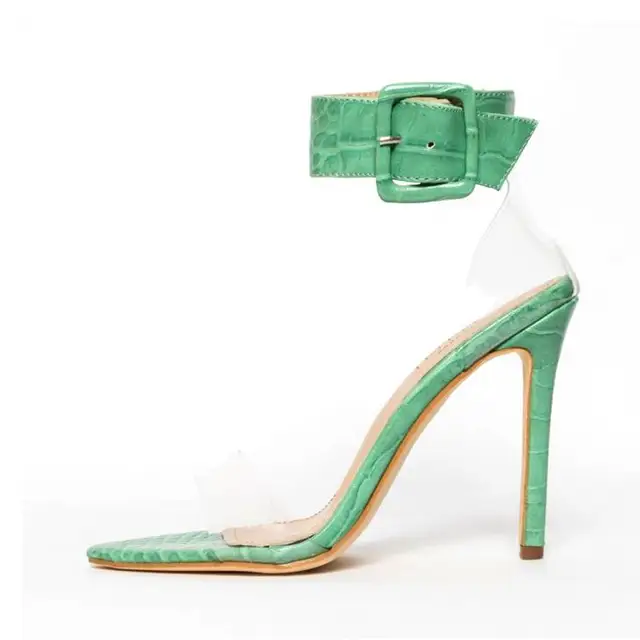 green and gold heels