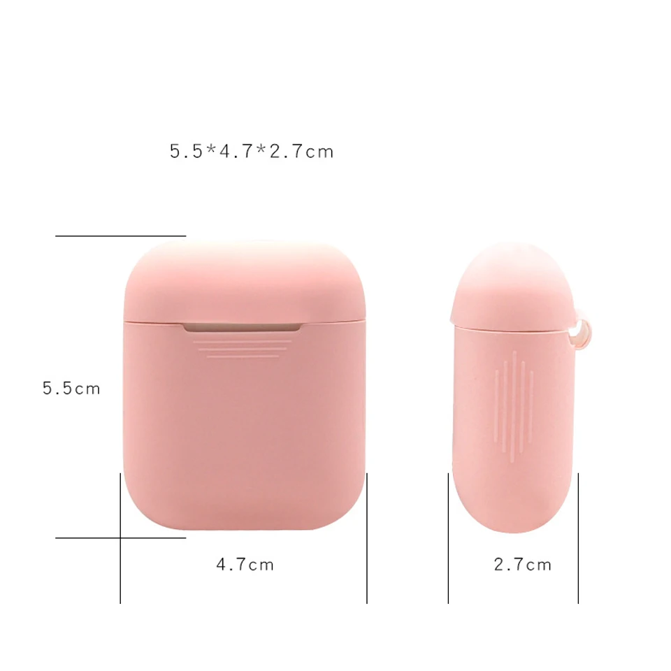 Silicone Airpods Wireless Earphone Charging Case Wireless Bluetooth Headset Protective Sleeve Cover Earphones Box