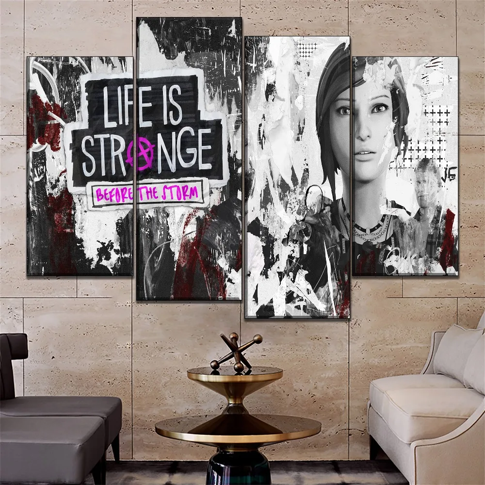 

Modular 4 Piece/set Canvas Painting Framework Or Frameless Home Decor Bedroom Wall Games Life is Strange Before the Storm Poster