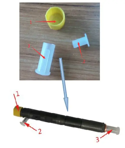 

ERIKC New Diesel Injector Spare Parts Plastic Prot, Common Rail Injector Protection Cap to Protect Injector for Delphi