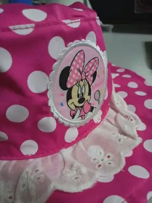 Disney/милые кружевные розовые головные уборы принцессы для маленьких девочек; Мягкие хлопковые летние дышащие пляжные шляпы с Минни для малышей