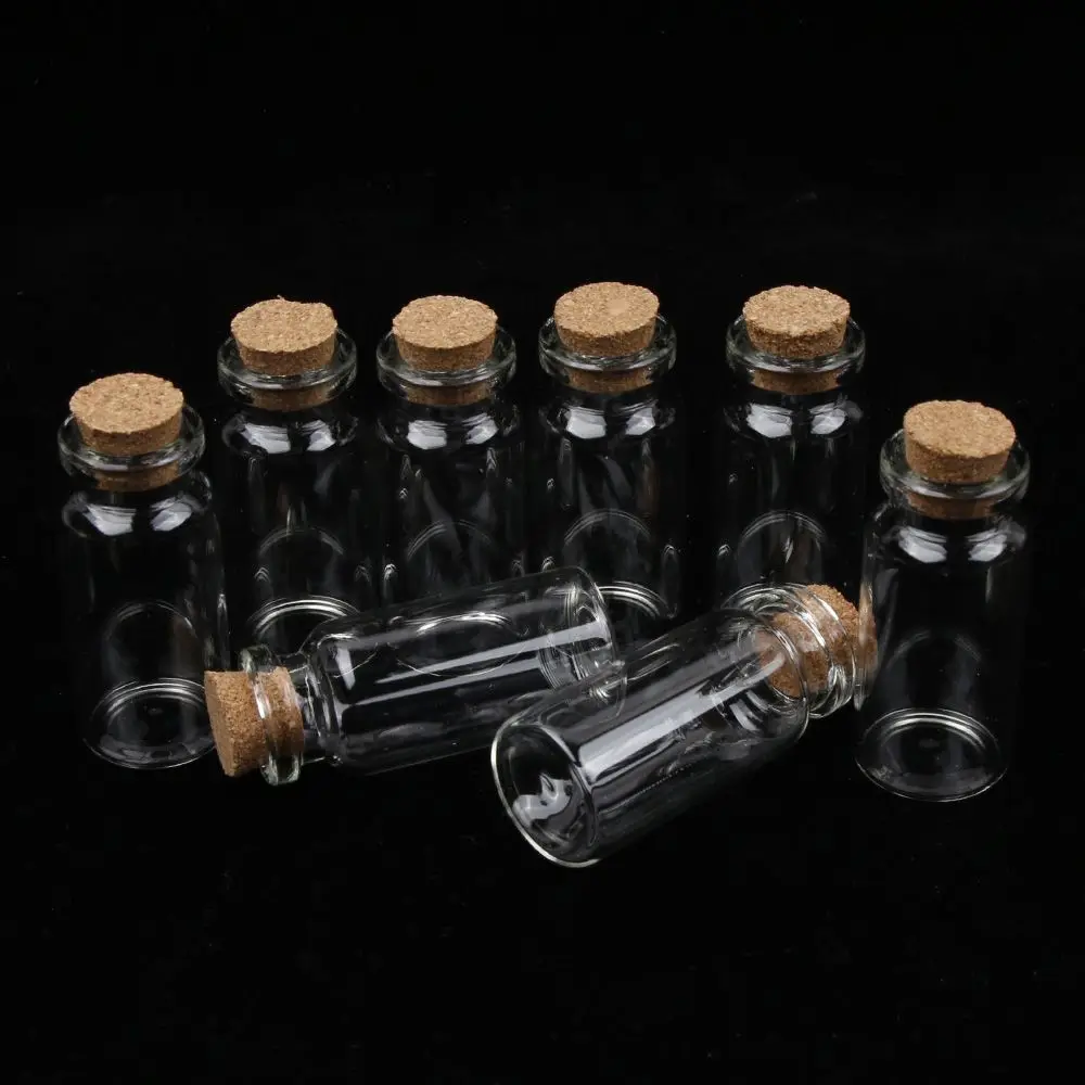 8PCS Glass Vial Bottles with cork crafts jewelry mini bottle small vase 22x50mm Useful Container