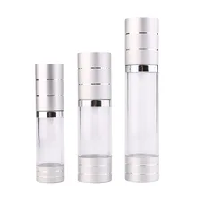 Вакуумные пустые заправляемые флаконы для духов с распылителем, безвоздушный насос, косметическая бутылка, дорожный атомайзер для макияжа, эмульсионная Бутылка для женщин