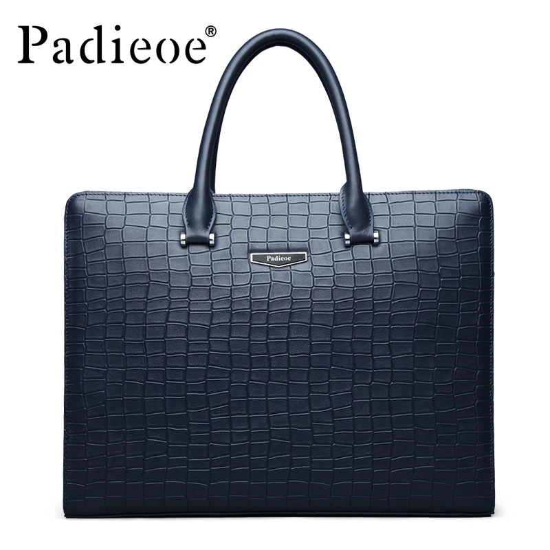 Padieoe, деловой бренд, мужская сумка ts, модный мужской жесткий портфель из натуральной кожи для мужчин, ts Сумка-тоут для ноутбука для мужчин