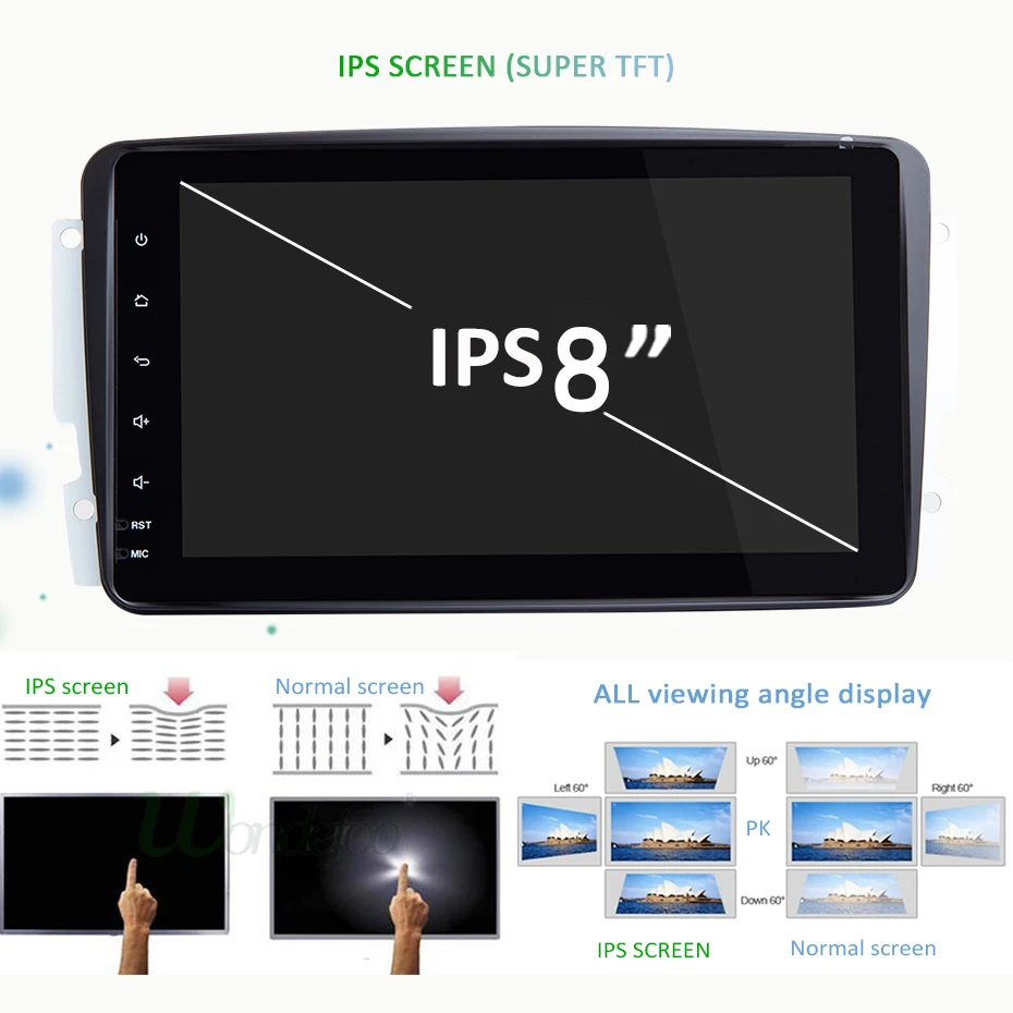 Flash Deal 8" DSP IPS Android 9.0 4G 64G 2 DIN Car DVD player For Benz CLK W209 W203 W168 W208 W463 W170 Vaneo Viano Vito E210 C208 GPS PC 4
