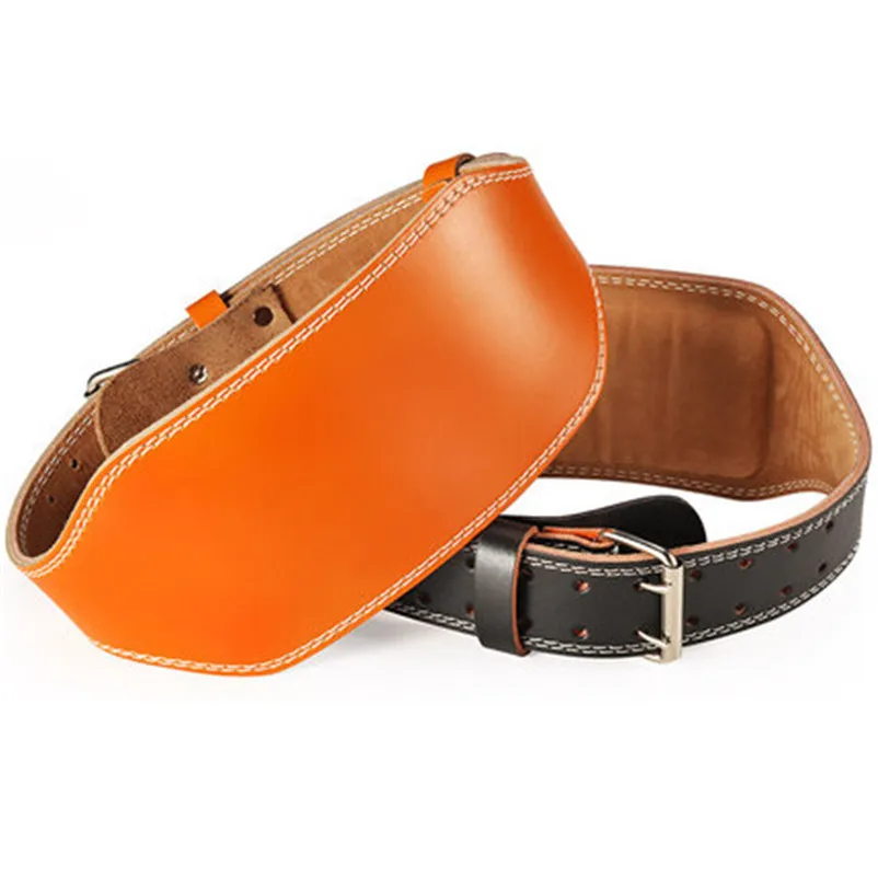 

GSZHXCK Fitness belt squat hard pull weight lifting training belt cow leather sports waist belt protection 1pc