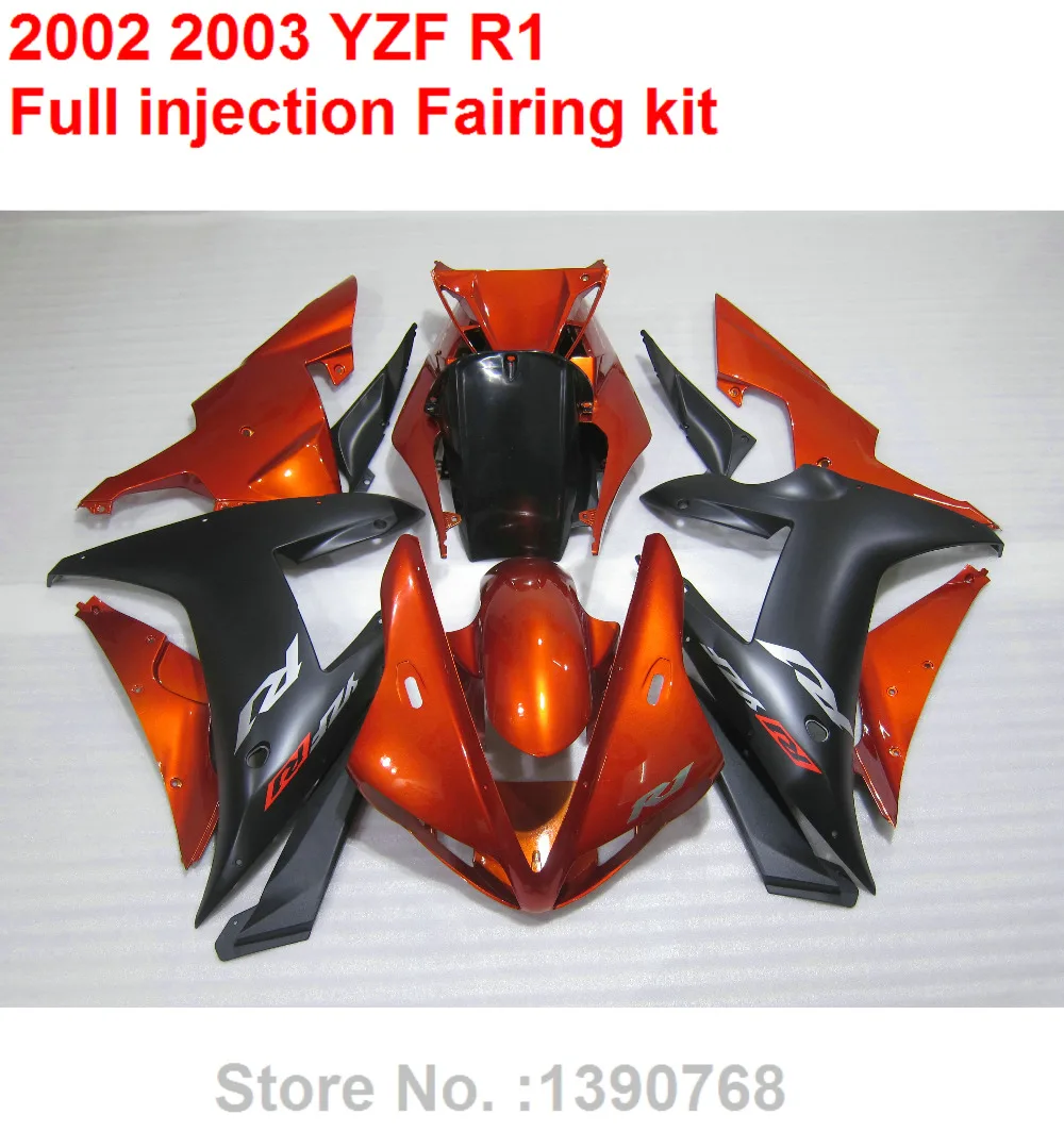 Горячая продажа Обтекатели для Yamaha YZF R1 2002 2003 красный черный обтекатель комплект