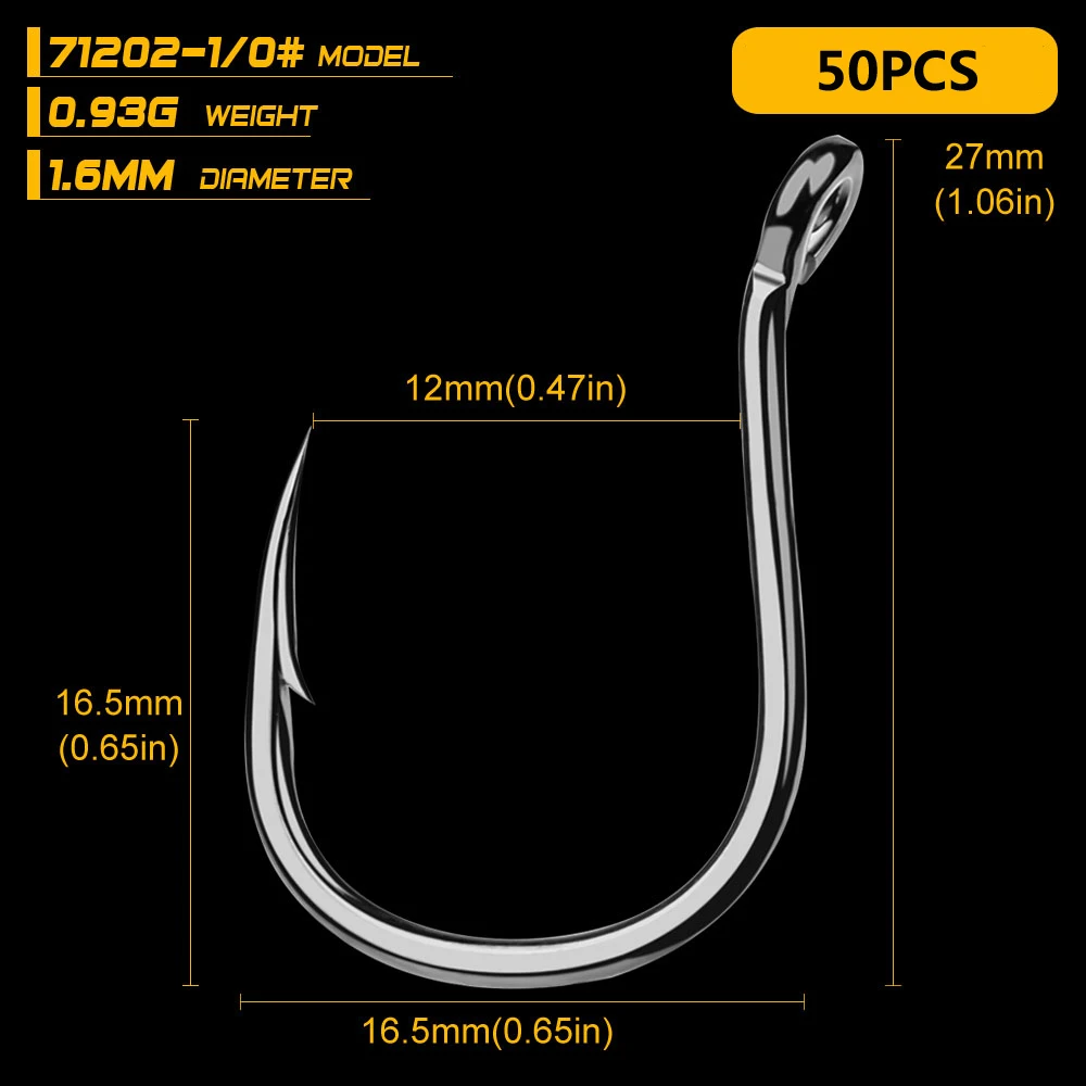 50 шт. 1/0#-6/0# крючок из прочной высокоуглеродистой стали KUDAKO серия джиг крючок для ловли карпа крючок для ловли на крючок морской окунь рыболовные снасти