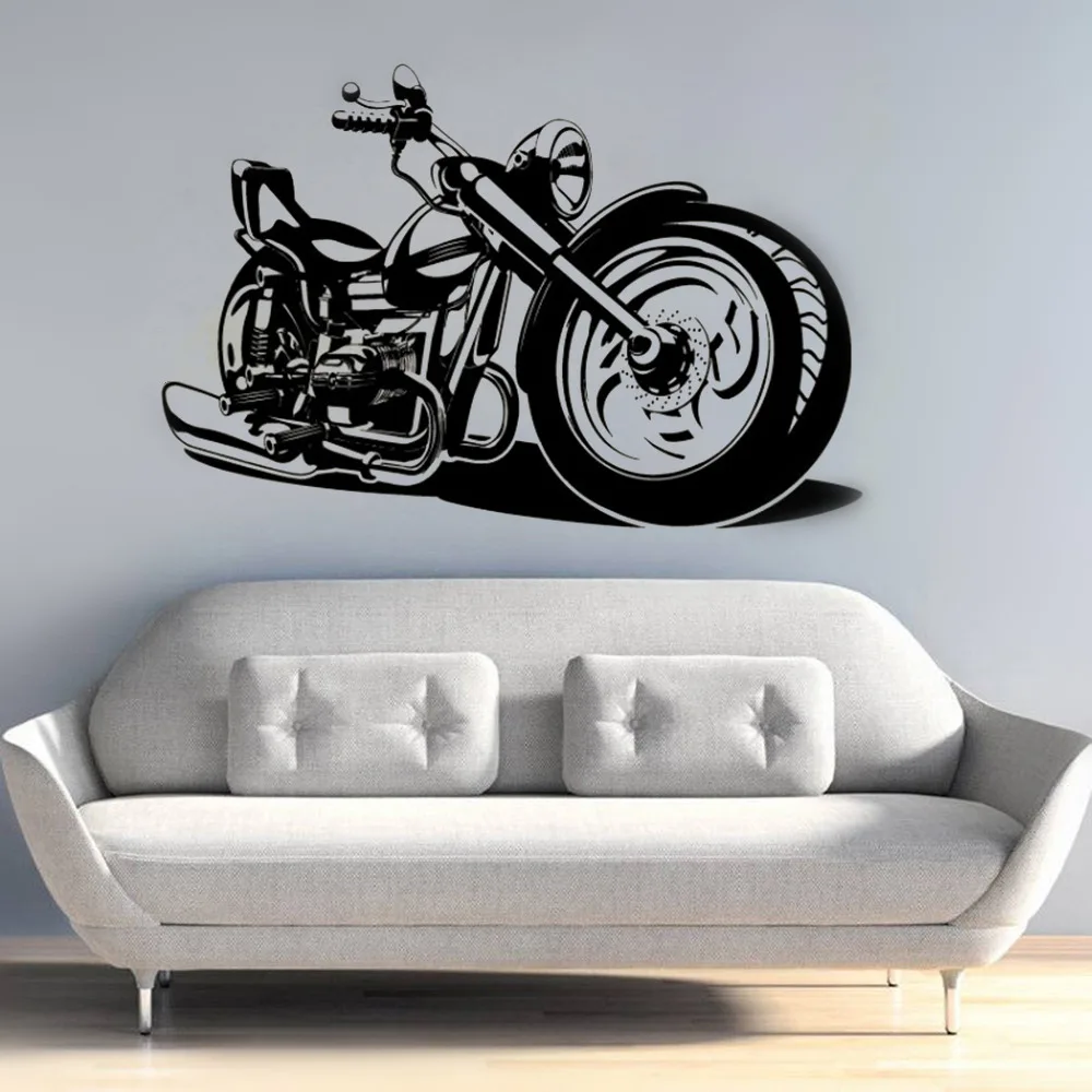 Дизайн, наклейка на стену для мотоцикла, домашний Настенный декор, съемная Наклейка на стену Autobike, виниловые обои на стену AY1361