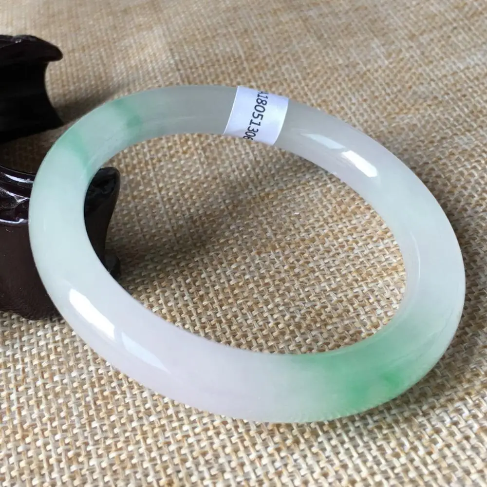 

55mm Certified (Grade A) Natural ice Green stoneite stone Bracelet Bangle 13064