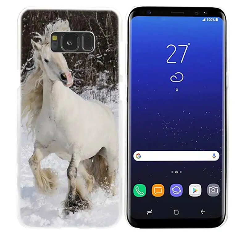 Чехол с изображением лошади для samsung Galaxy S8, S9 Plus, S4, S5, Mini, S6, S7 Edge, прозрачный жесткий пластиковый чехол из поликарбоната, чехол для телефона, Fundas Capa - Цвет: 14