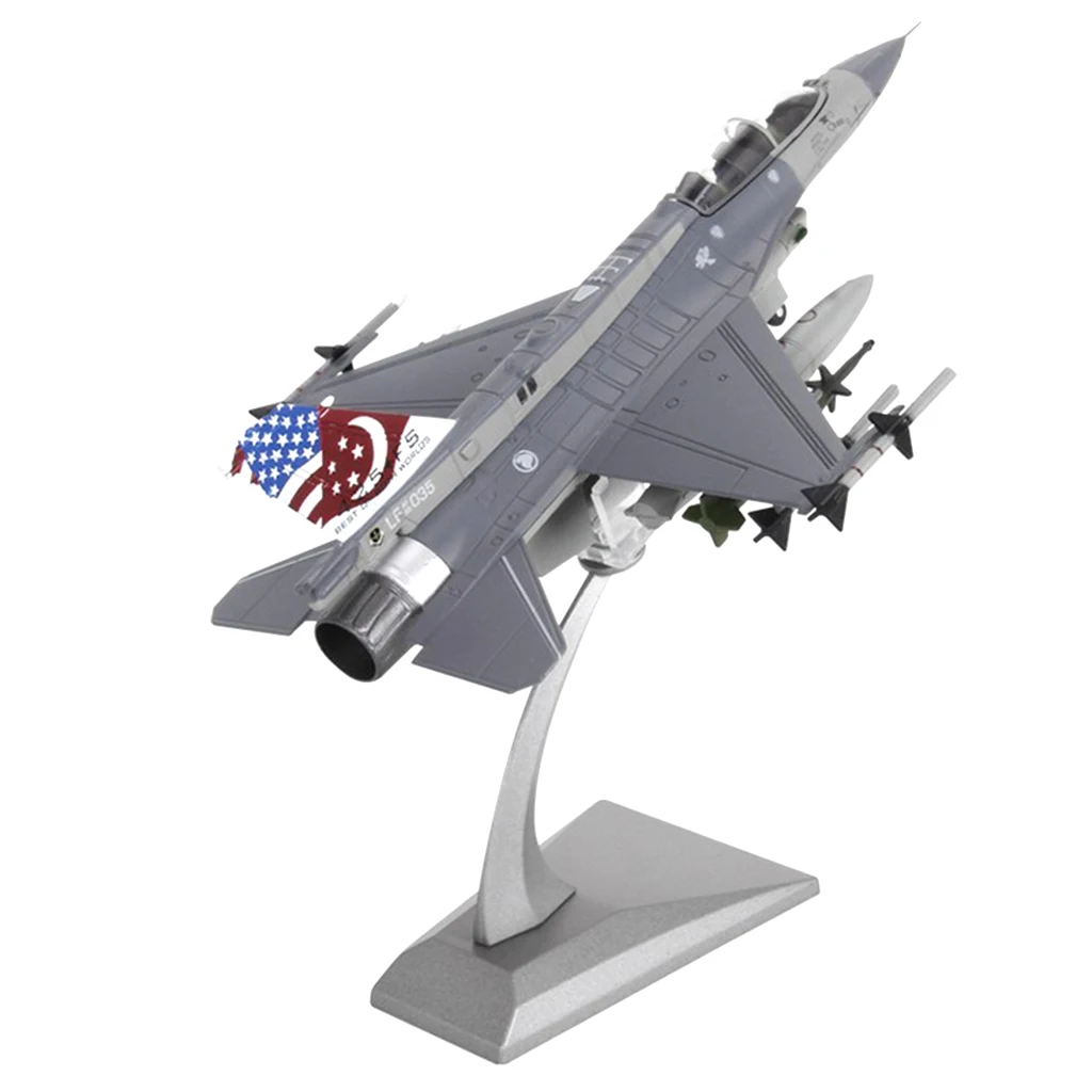 1/72 Diecast Fighter Jet F16D Fighting Falcon Airplane Model Building for Home Office Decor