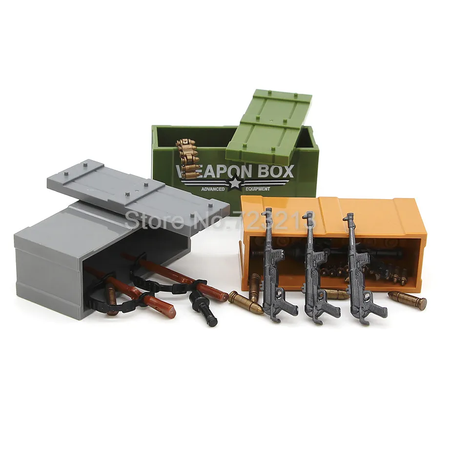 Single Sale Weapon Gun Box for Military Figure Set Parts MOC Accessories SWAT font b Model