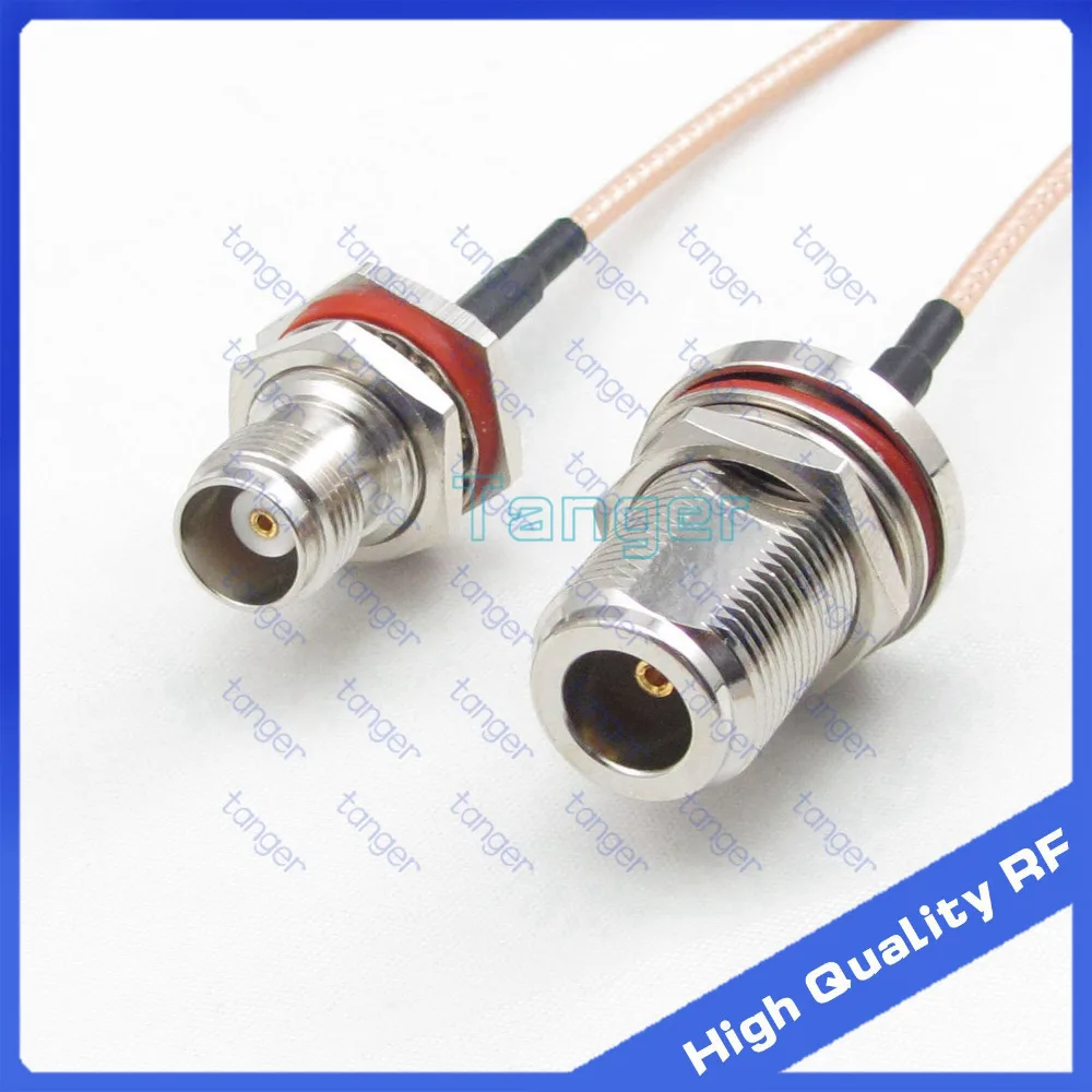 

Hot Sale TNC female jack to N female jack waterproof with nut Straight with 20cm 8inch RG316 RF Coaxial Pigtail Low Loss cable