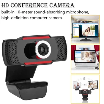 

Web Camera Cam Clip-on 30 Degree Rotatable conference canmera with mic Clip-on for Notebook Laptop network course equipment