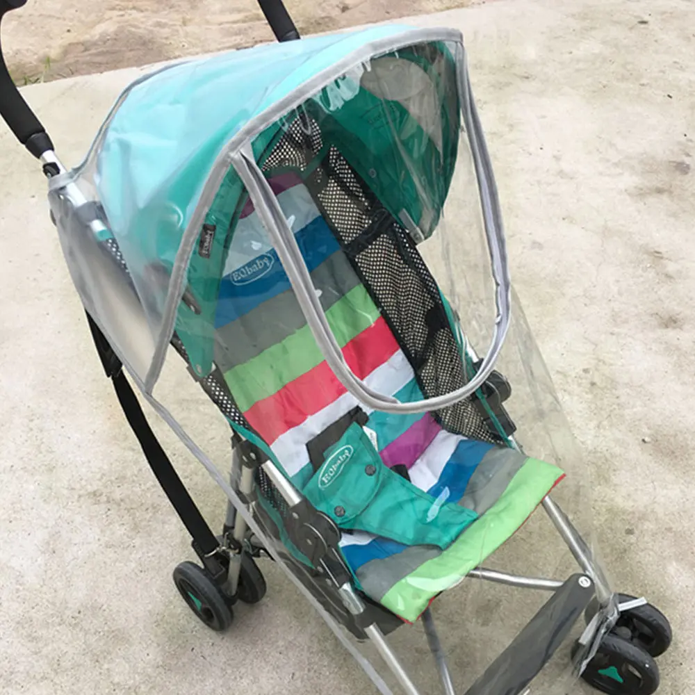 Baby stroller Accessories Rain cover Carriages Wind Dust Shield Zipper Baby Pushchair Wheelchair Cover Stroller Accessories - Color: PJ3320C