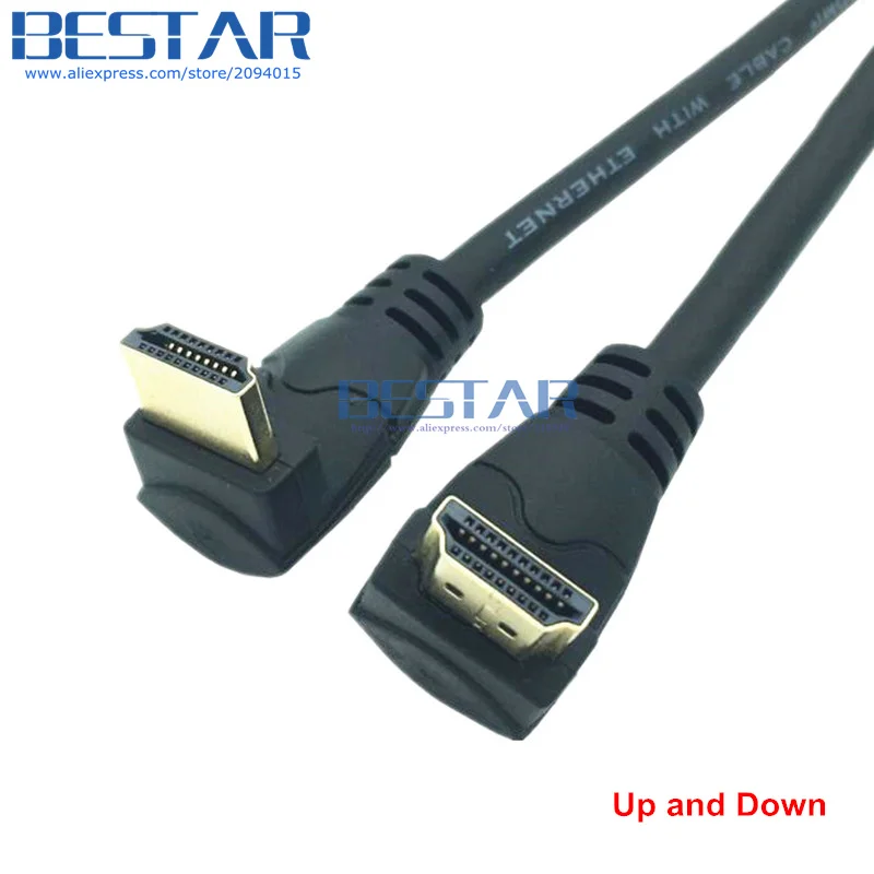 Локтевой Кабель HDMI 2 0 4K * 2K @ 60HZ V папа вниз или вверх под углом к v2.0 и Угловой кабель