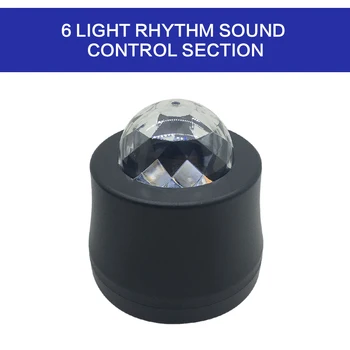 

1 set of Perfect factory selt 2018 Best Selling 3W RGB USB Sound Control Rotating Magic Ball LED Stage Light DJ 6 led Light
