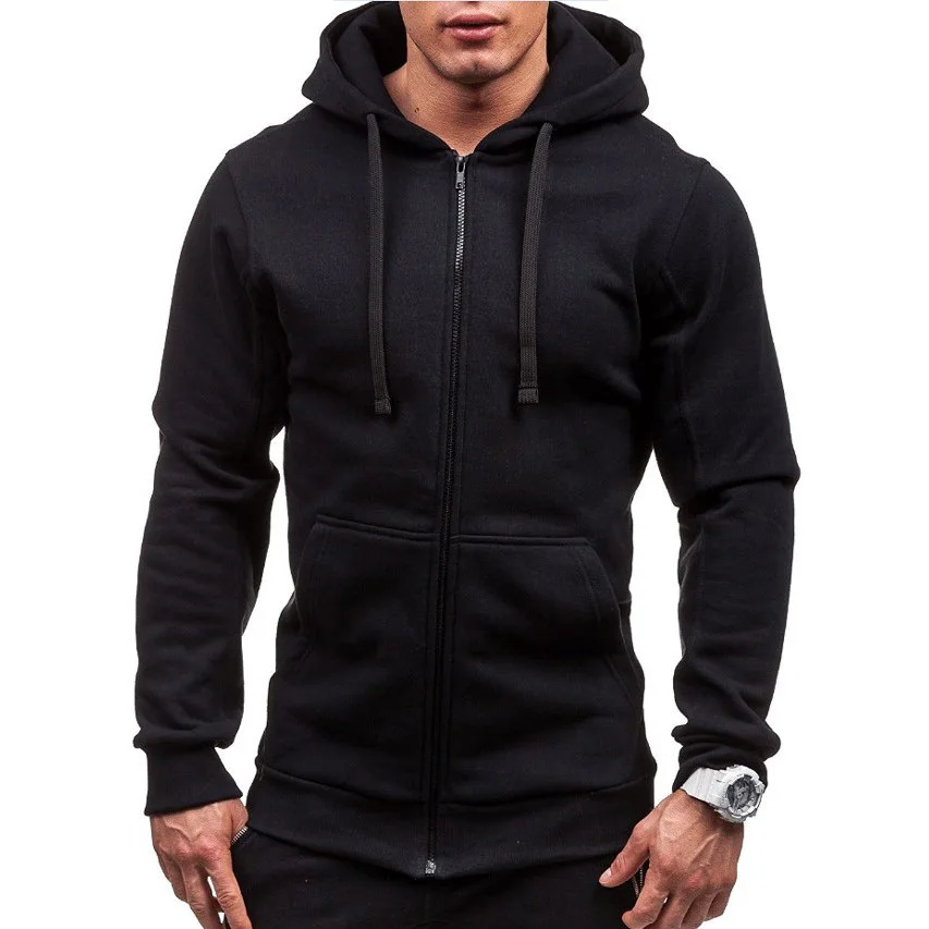 2018 slim fit Mens Hoodies zipper coats and jackets Male Hip Hop hoodies and sweatshirts Hooded Sweatshirt Hoody Tracksuit