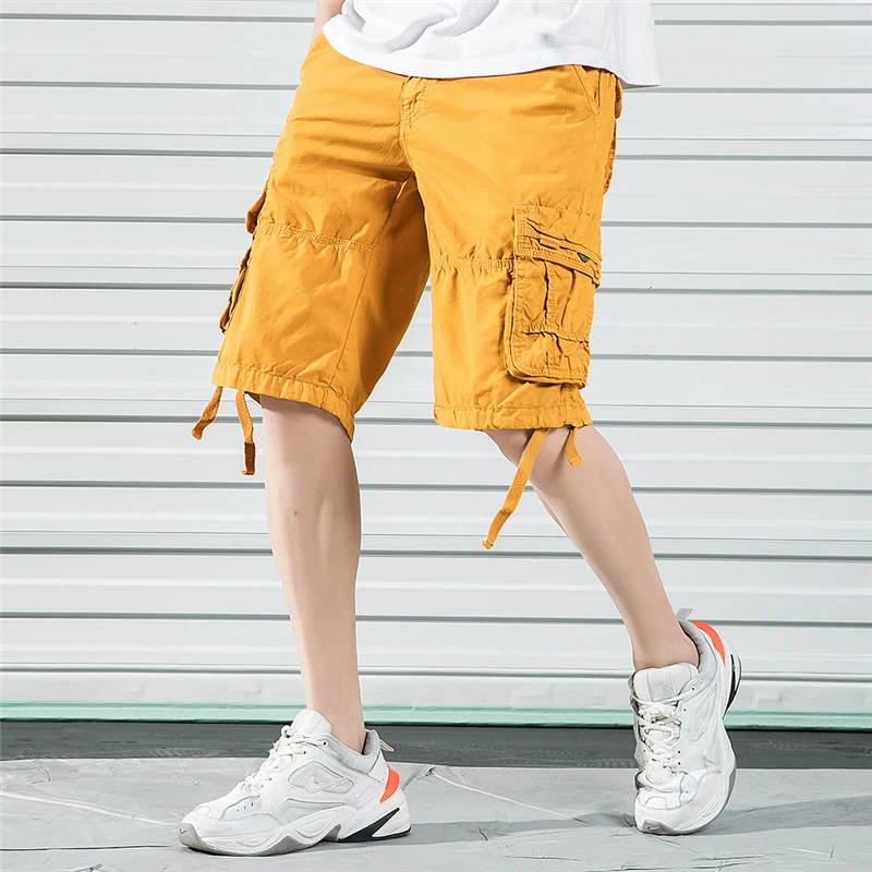90% OFF 2019 Men Shorts Summer New Mens Hot Cotton Casual Shorts Quality Bottom Elastic Waist Fashion Brand Shorts Men