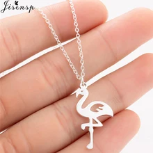 Jisensp – collier en forme de flamand rose pour femmes, bijoux géométriques, pendentifs, accessoires de fête pour enfants