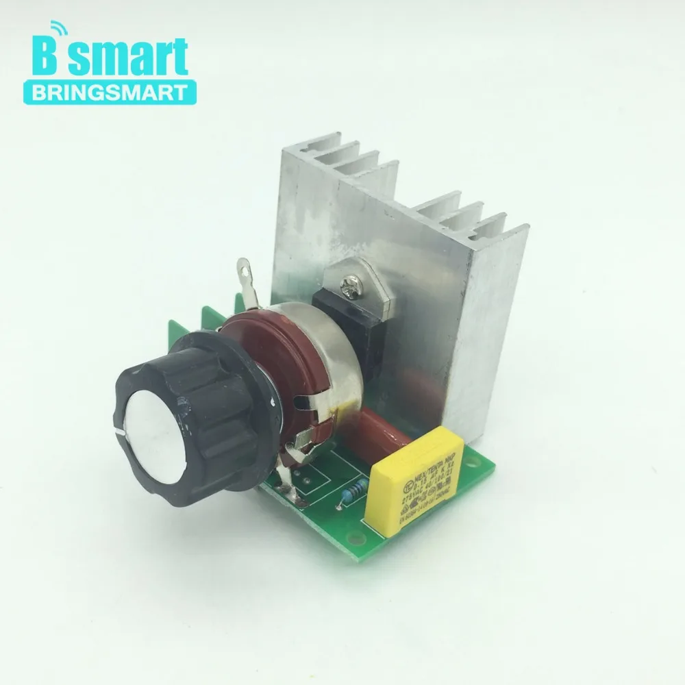 

Bringsmart 3800W SCR Motor Speed Regulator 0-220V for AC motor Dimming Mini AC Motor Temperature Speed Controller High Power