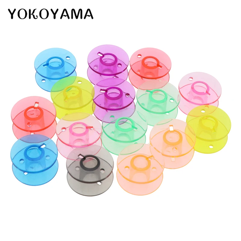 

YOKOYAMA 10Pcs/Set Colour Plastic Bobbins For Thread String Sewing Machine Spool Tools Handwork Sewing Accessories Bobbins