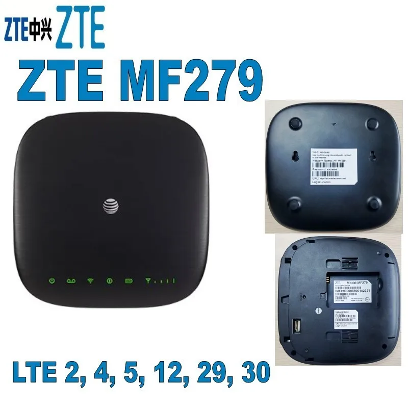 New AT&T ZTE MF279 Pocket 4G LTE WiFi Router Support B2/B4/B5/B12/B29/B30 4G Mobile Router Hotspot wired wifi booster