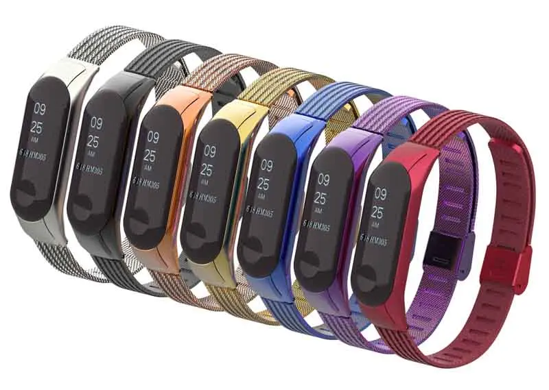 Pulsera Correa Mi Band 3 ремешок металлический фитнес-браслет запястье для Miband Mi 3 Band аксессуары для смарт-браслета спортивные часы ремень