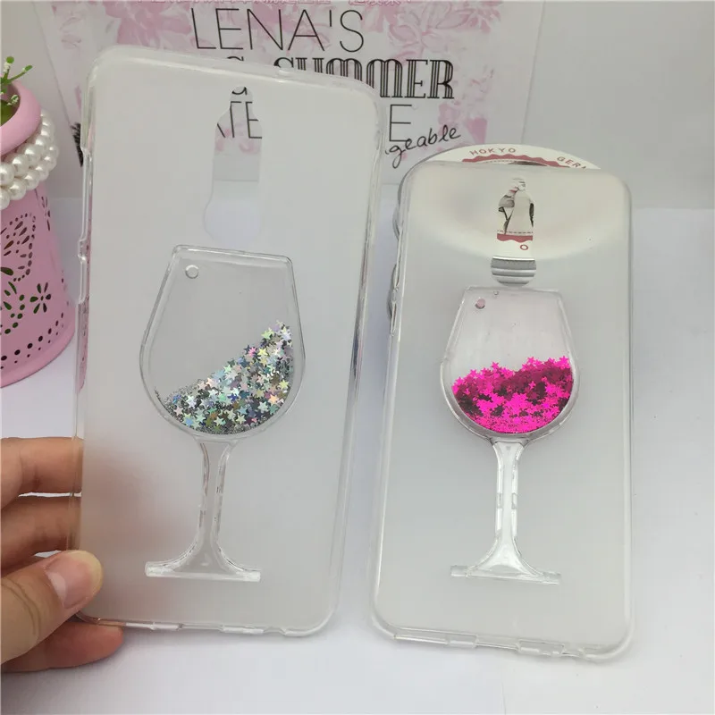 

New Thick Dynamic Liquid Phone Cases For Huawei mate 10 lite / Nova 2i Heart Glitter Sequins Soft Silicon Back Cover honor 9i