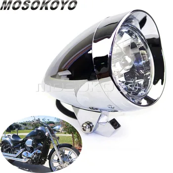 

Chrome Springer Headlight Motorcycle High Low Beam Head Light Running Lamp for Harley Chopper Sportster Softail Cafe Racer