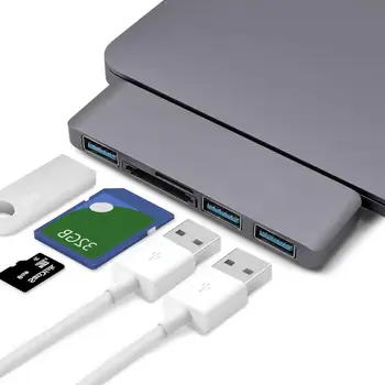

USB C HUB Type-c to Multi Ports USB 3.0 USB3.0 hub with SD TF Card Reader For Macbook Pro Air 12 13 15 16 2019 2018 iPad Pro
