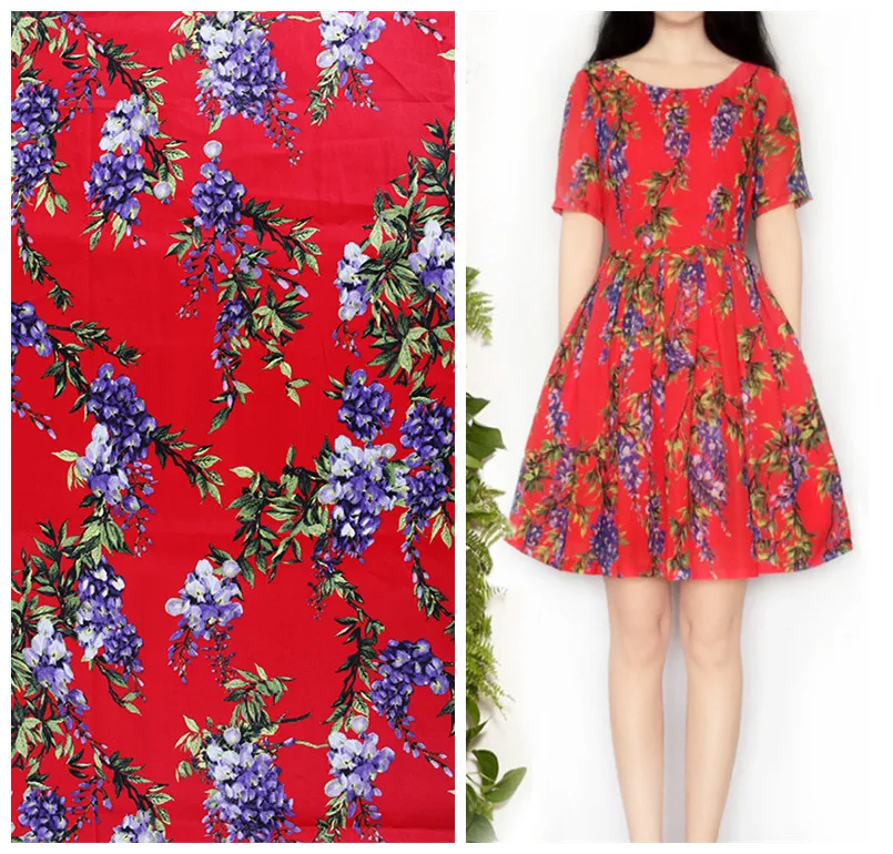 

new floral print brand cloth dress material textile sewing DIY tissue patchwork cotton fabric meter tecidos para artesanato