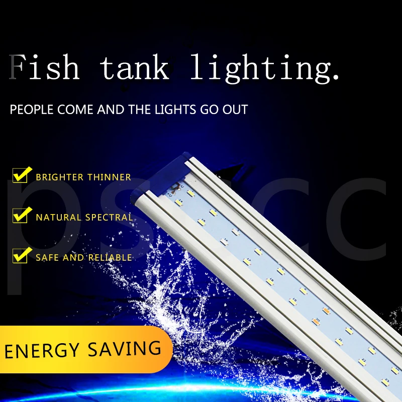 

Aquarium LED Lighting 21-60cm High Quality Fish Tank Light Lamp With Extendable Brackets White And Blue LEDs Fits for Aquarium