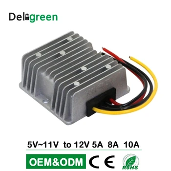 

IP67 Waterproof 5-11V to 12V 5A 8A 10A Monitor DCDC Boost Converter 12V