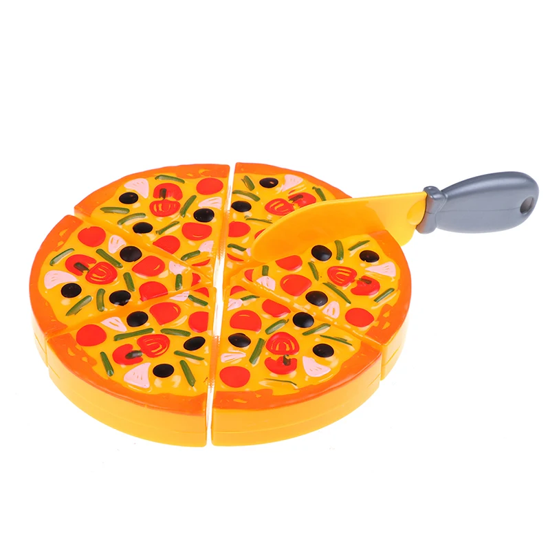Моделирование подарочные столовые приборы для маленьких детей Дети пицца для резки Кухня игрушки пластик Кук еда ненастоящая играть дома