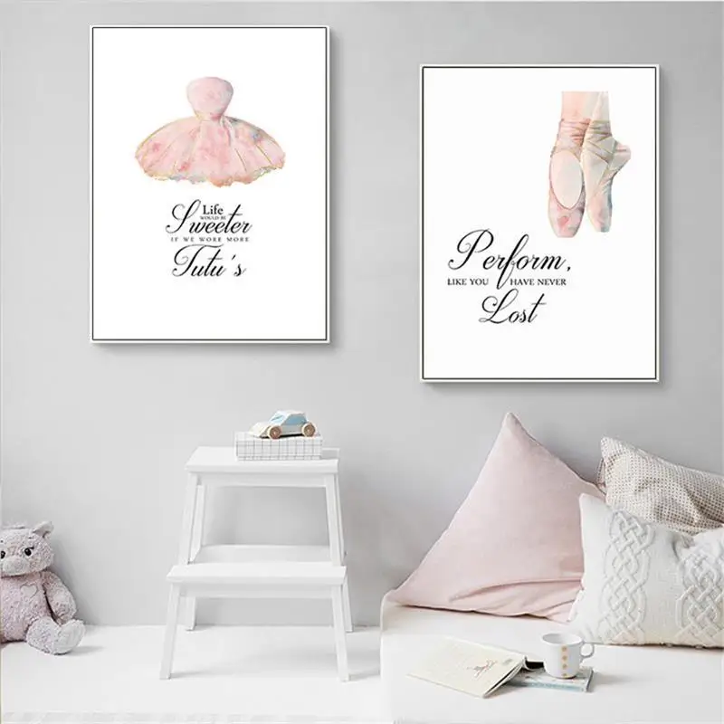 Ballet-Dancing-Wall-Art-Canvas-Poster-Nursery-Print-Motivational-Quotes-Painting-Wall-Picture-Baby-Girls-Bedroom (2)