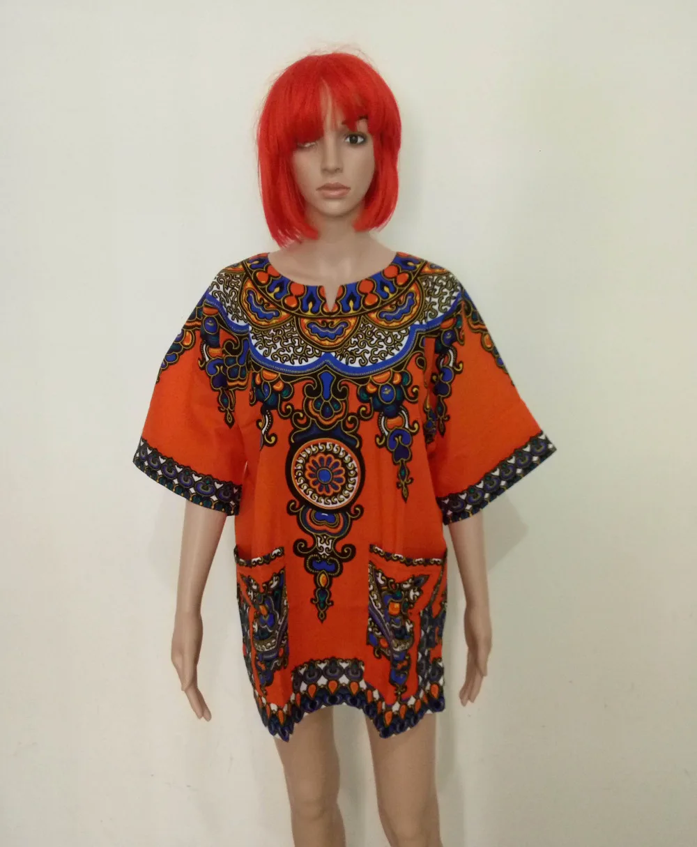 2016 Сексуальная Бальные Платья Африканских Dashiki Рубашки Женщины Летнее Платье