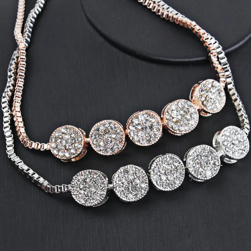 

New Fashion Adjustable Crystal Bracelets For Women Wedding Charm Bracelet & Bangles Pulseras Mujer Statement Jewelry Friend Gift