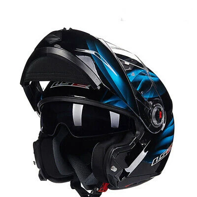 LS2 FF370 двойной солнцезащитный козырек мотоциклетный шлем полный шлем мотоциклетный Флип Шлемы Мотокросс уличные гонки модульный Capacete ECE - Color: as show