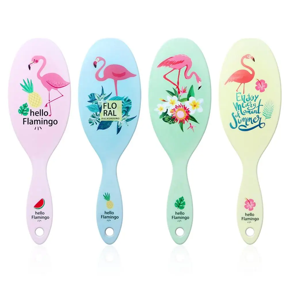 

1pc Flamingo Print Hair Brush Anti-Static Scalp Massage Comb Salon Styling Tool Hot Sell Cute Comb