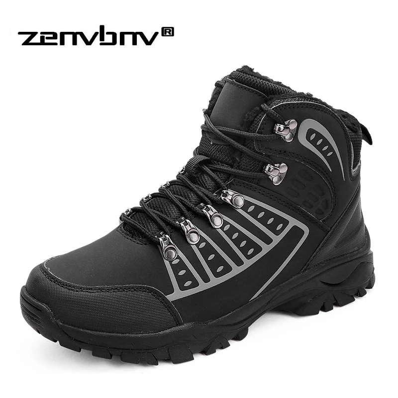 

2018 New Shoes Men Boots Winter Men's Warm Snow Boots Warm Soft Man Ankle Platform Boots Moccasins Working Shoes Men Botas