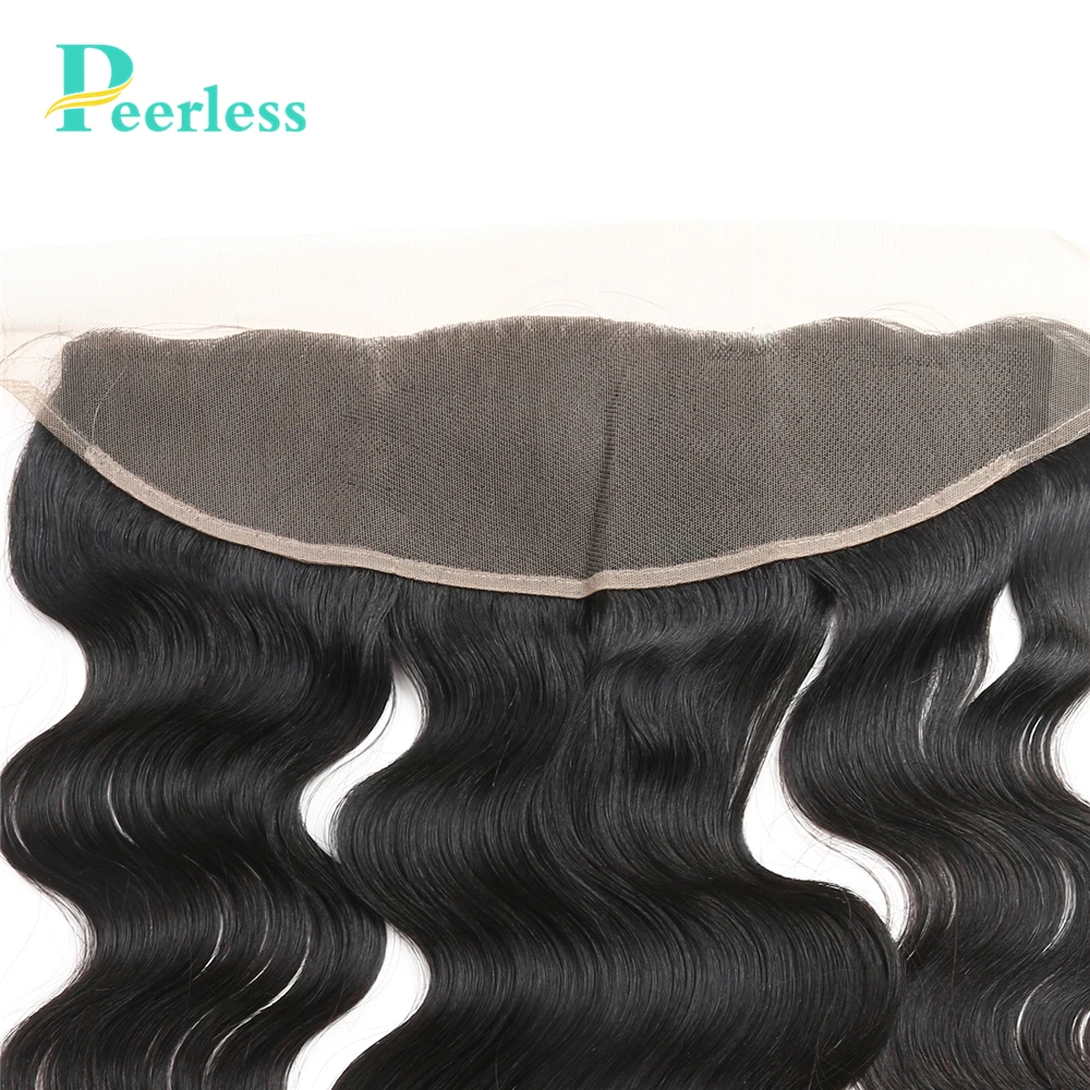 PEERLESS Virgin волосы объемная волна 13*4 Кружева Фронтальная свободная/средняя часть 10-20 дюймов натуральный цвет необработанные человеческие волосы для наращивания