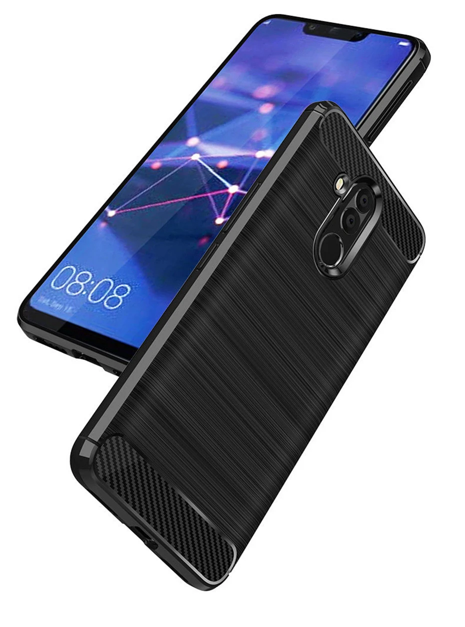 Для huawei mate 20 Lite чехол из углеродного волокна Мягкий силиконовый чехол для huawei mate 20 Lite чехол противоударный защитный чехол бампер