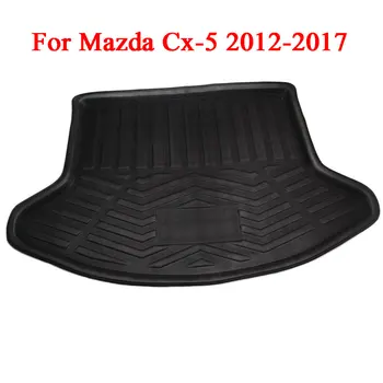 

BBQ@FuKa 1Pcs Rear Cargo Liner Boot Trunk Tray Floor Mat For Mazda CX-5 CX5 MK 2012- 2018 ABS Plastic Tray Floor Mat Decoration