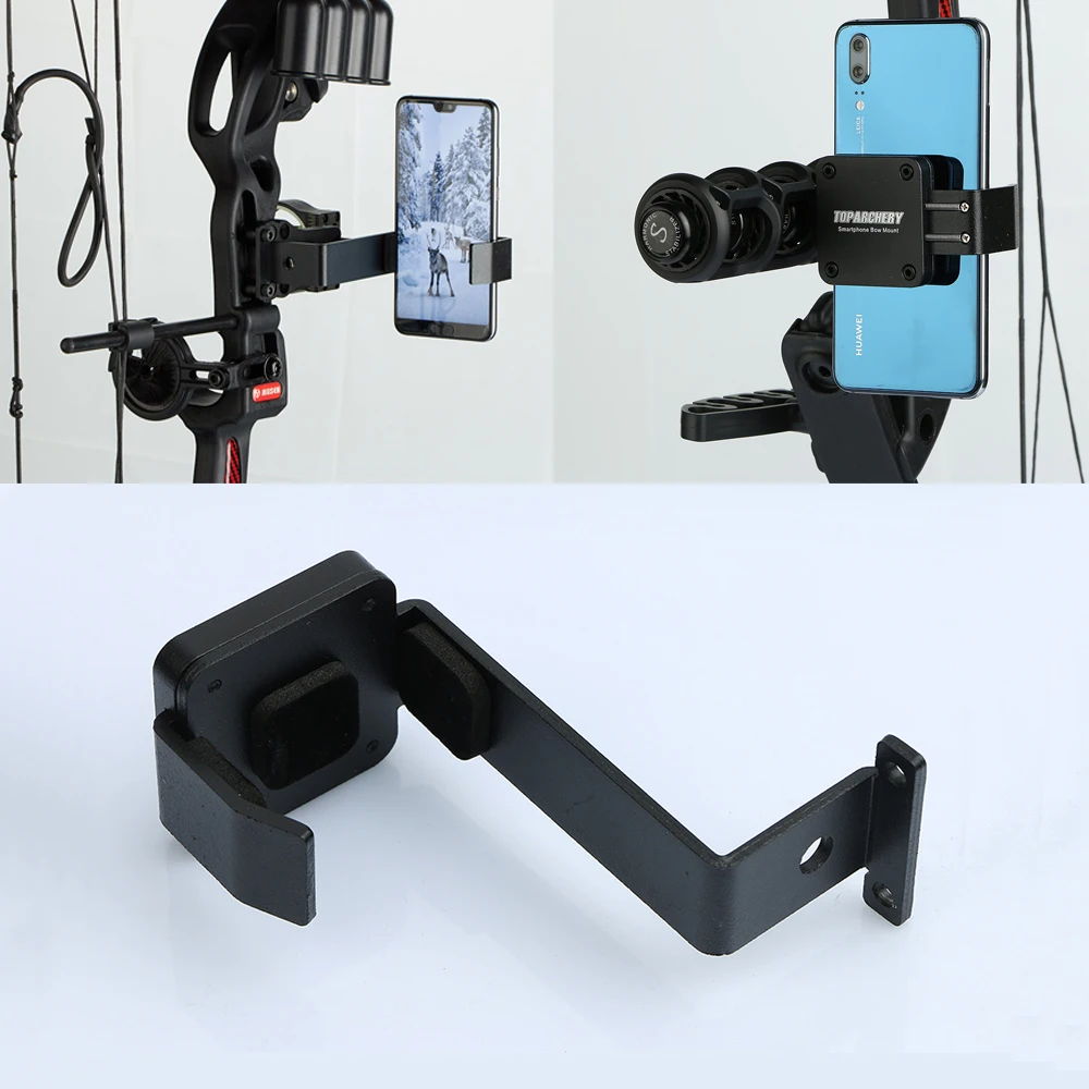 

Phone Mount Bow Bracket Shock Absorption Arrow Aiming Smartphone Camera Bow Holder Hunting Moment Fitness Sports Tool