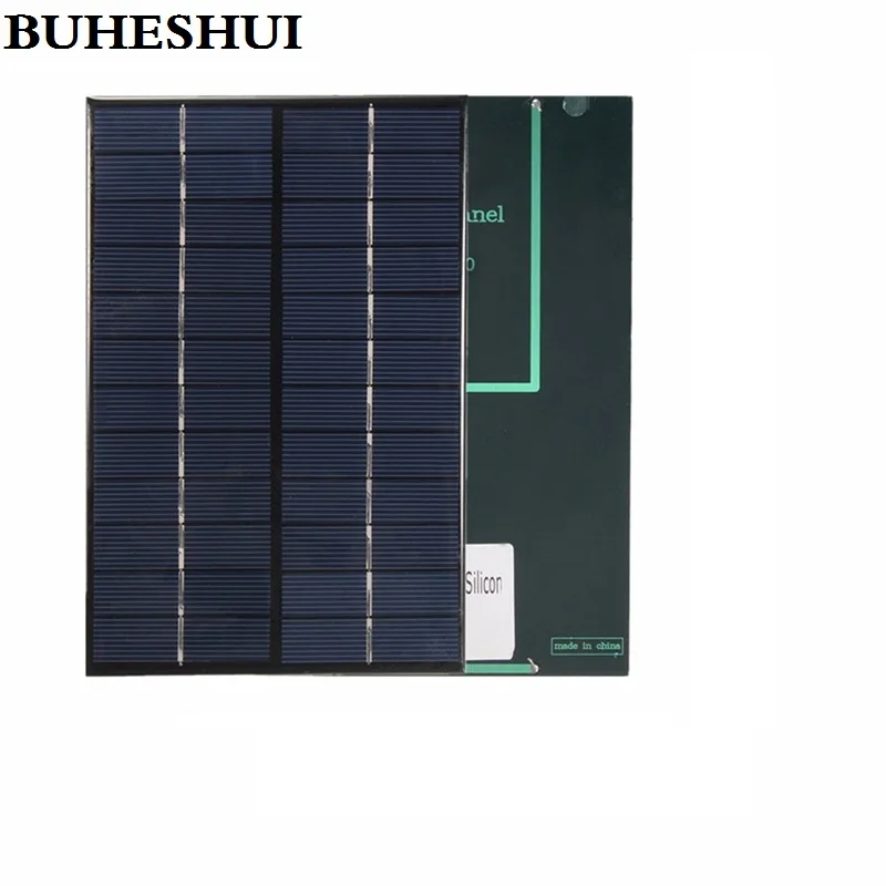 BUHESHUI 5,2 Вт 6 в 5,2 Вт 12 В солнечная панель 4,2 Вт 6 В/9 в 12 В/18 в модуль солнечных батарей DIY Солнечная Панель зарядное устройство система образование