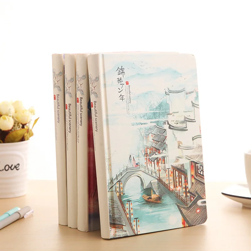 

Chinese Style Ancient Color Page Diary Hand Book Classical Retro Notebook